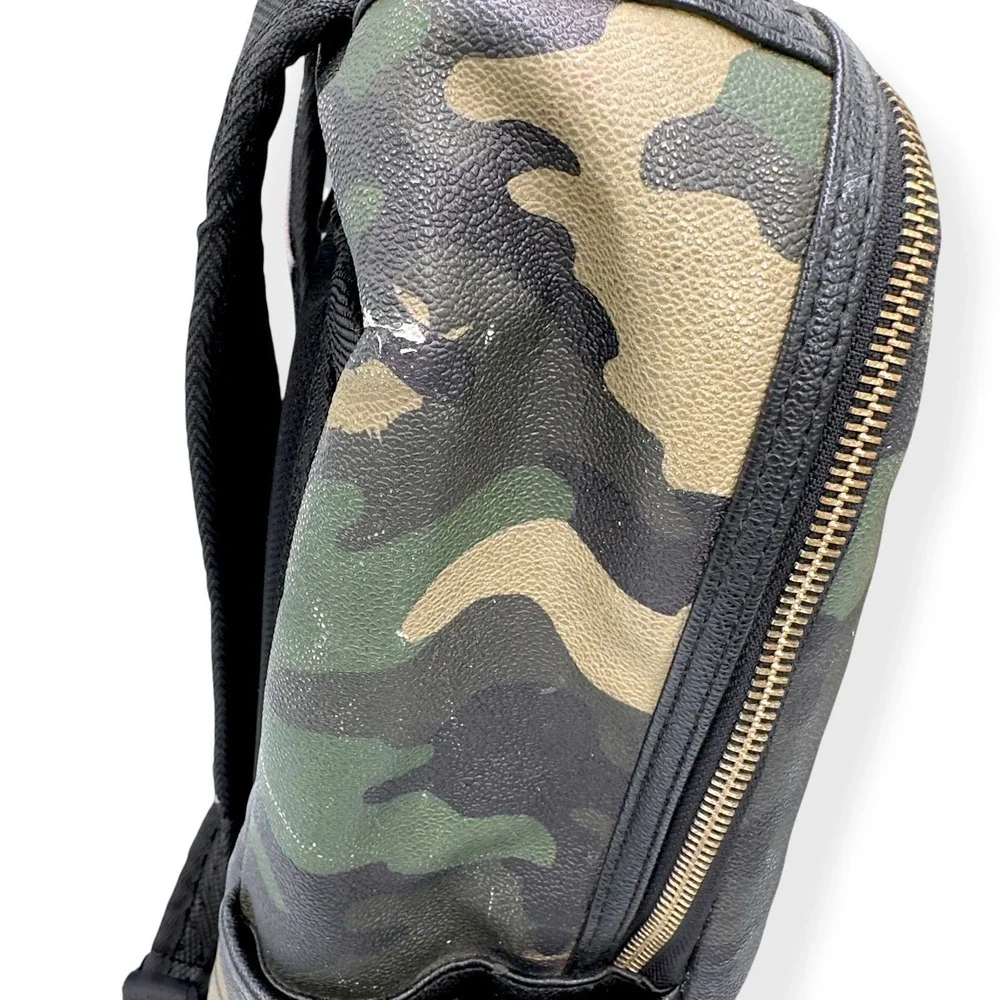 Sprayground Army Lips Bullet Backpack Camouflage Laptop Compartment 18x12 Street